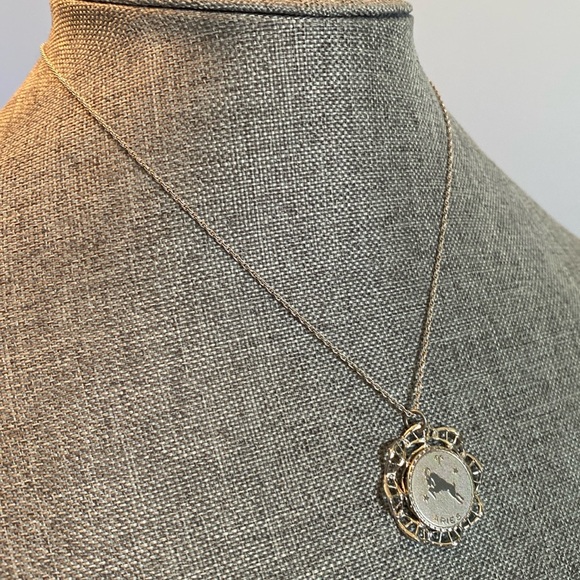 Vtg ARIES Silver Necklace - Picture 2 of 3